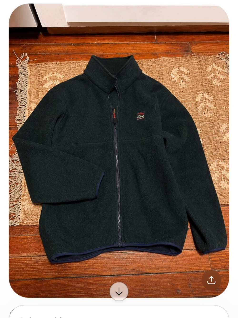 Vintage LL bean womens camping fleece size large